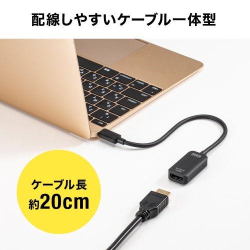 サンワサプライ USB Type C-HDMI変換アダプタ(4K/ 30Hz) AD-ALCHD02 返品種別A｜joshin｜08