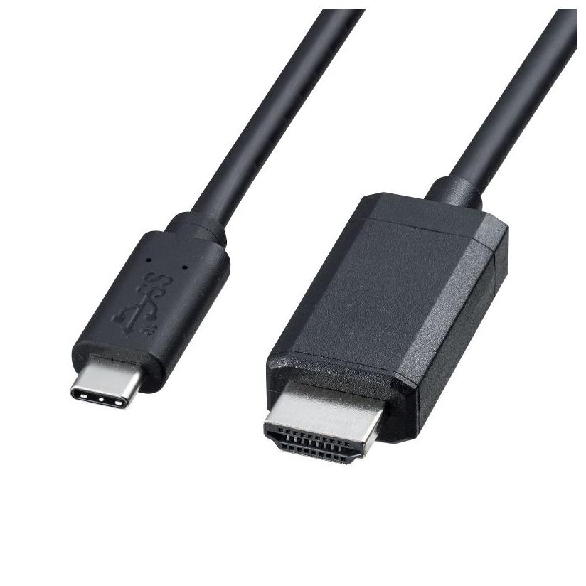 サンワサプライ USB Type-C-HDMI変換ケーブル 5m ブラック KC-ALCHD50K