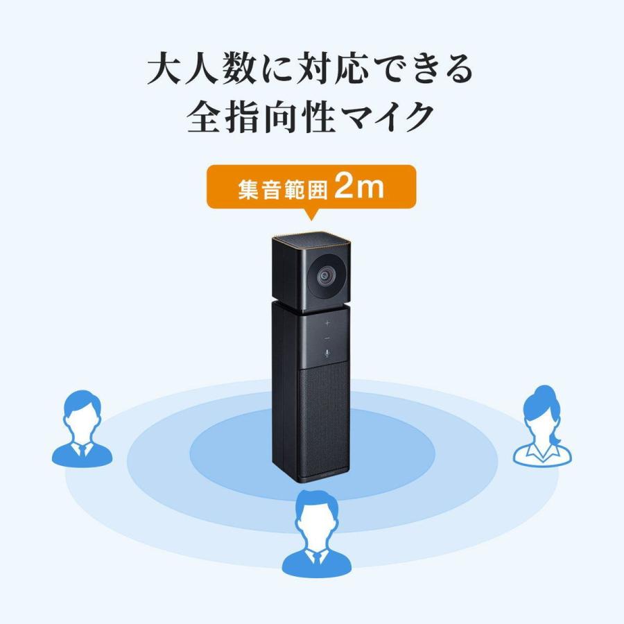 サンワサプライ カメラ内蔵USBスピーカーフォン SANWA SUPPLY CMS-V47BK 返品種別A｜joshin｜05