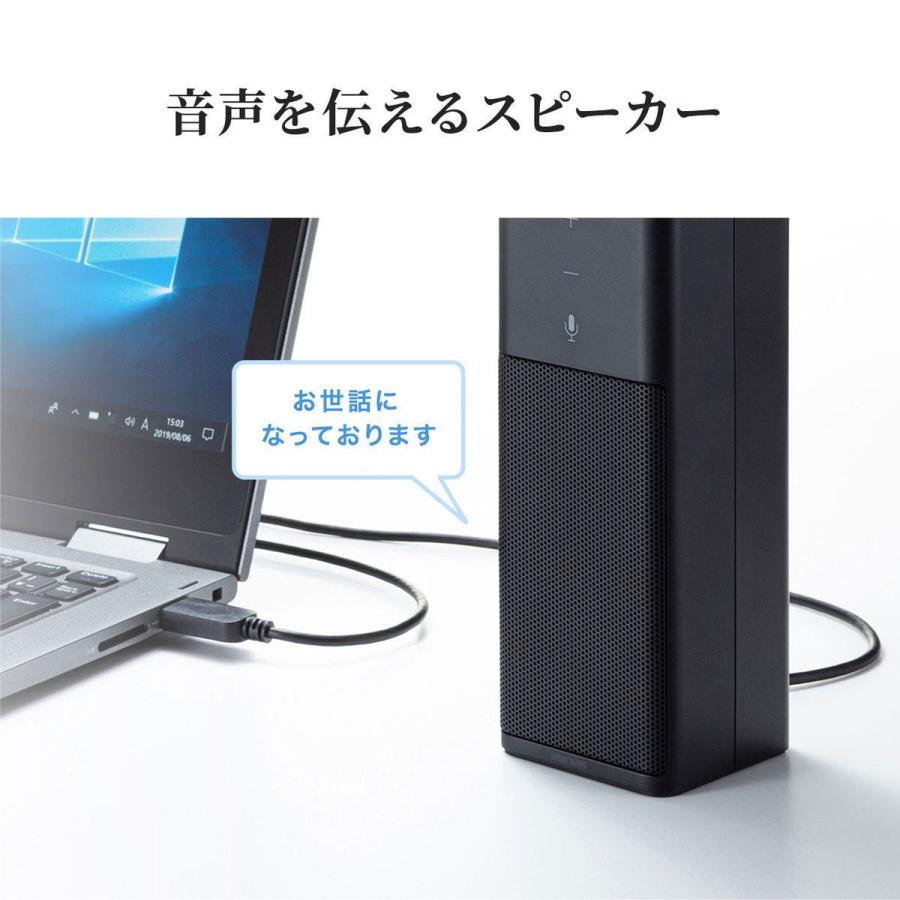 サンワサプライ カメラ内蔵USBスピーカーフォン SANWA SUPPLY CMS-V47BK 返品種別A｜joshin｜06