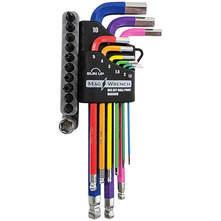 SUN UP ボールポイント六角棒レンチ9本組＆10ビット CHXB-910 返品種別