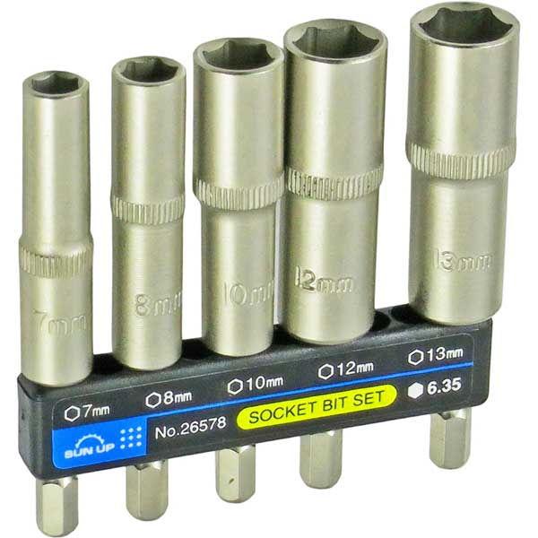 SUN UP 六角軸ソケットセット 5PCS S6-6.35 返品種別B | ブランド登録なし