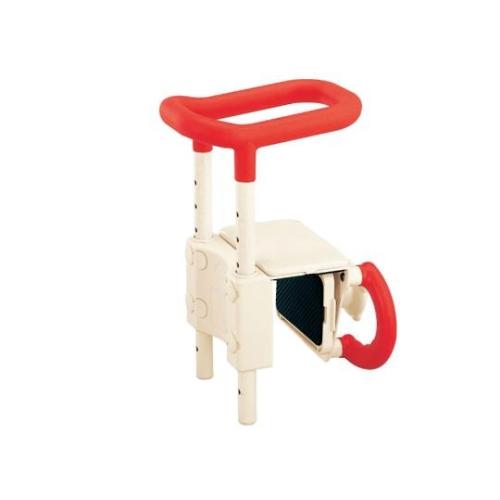 アロン化成 安寿 高さ調節付浴槽手すり(レッド) UST-130(0-3059-21