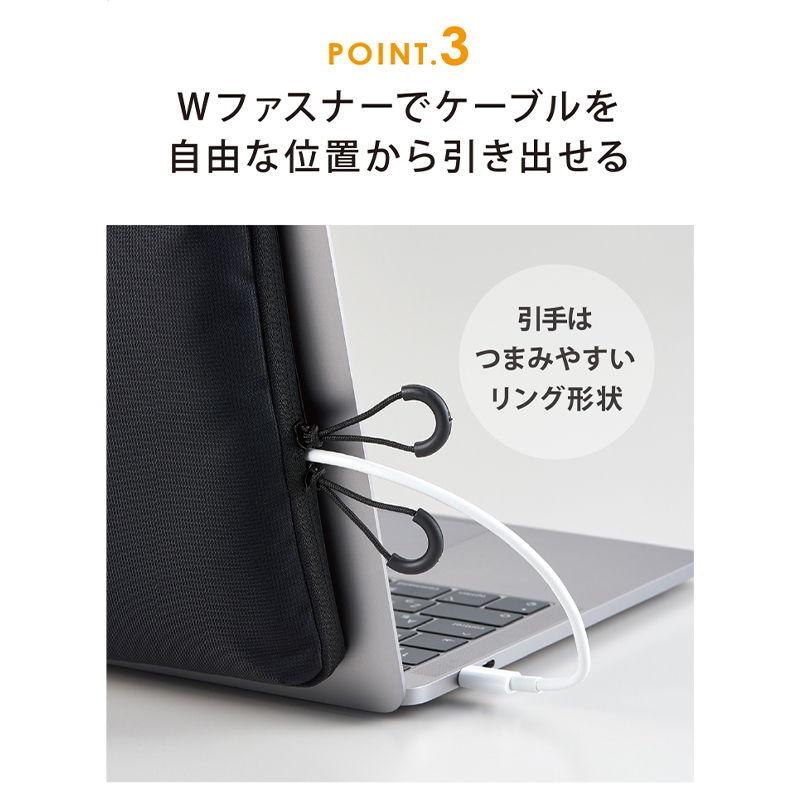 キングジム ノートPCに貼り付けるポーチ(クロ) KING JIM PCP10 返品種別A｜joshin｜05
