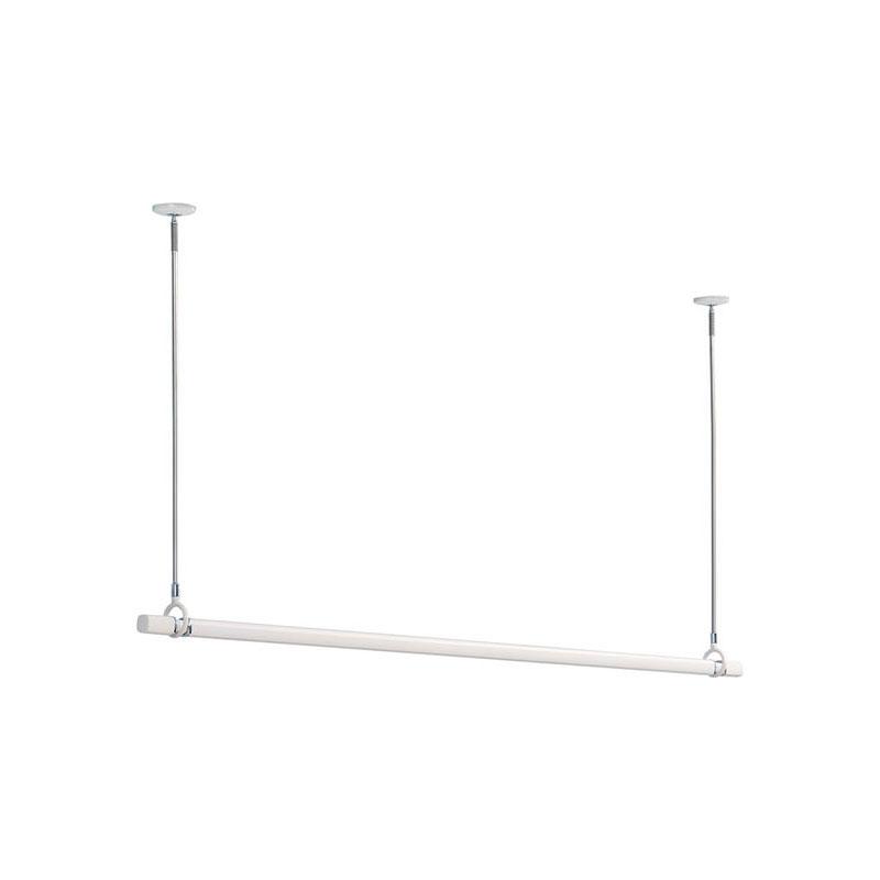 川口技研 室内用物干竿セット(ホワイト)ロングサイズ ホスクリーン 竿の長さ(約)：最小1.45〜最大2.34m QSCL-23-W 返品種別A の商品画像