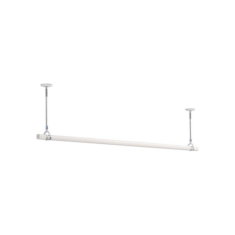 川口技研 室内用物干竿セット(ホワイト)ショートサイズ ホスクリーン 竿の長さ(約)：最小1.45〜最大2.34m QSCS-23-W 返品種別A の商品画像