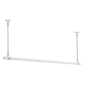 川口技研 室内用物干竿セット(ホワイト)標準サイズ ホスクリーン 竿の長さ(約)：最小1.45〜最大2.34m QSC-23-W 返品種別A の商品画像