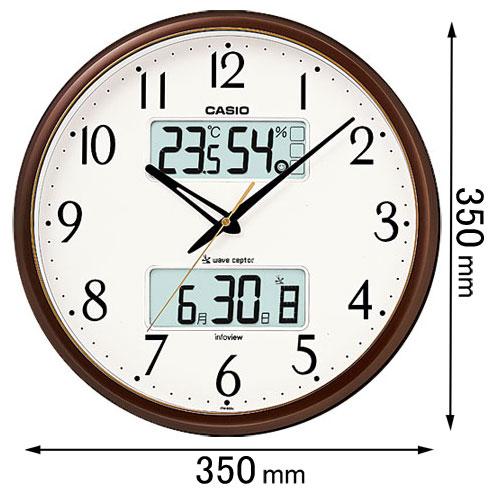 CASIO（カシオ） 温湿度計付 電波掛け時計(茶色) ITM-650J-5JF 返品
