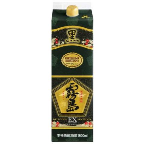 霧島酒造 黒霧島EX 紙パック 25度 1800ml(芋焼酎) 返品種別B : Joshin