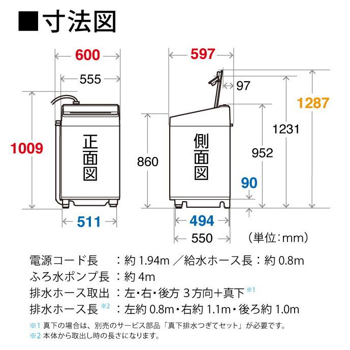 (標準設置料込) シャープ 7.0kg 全自動洗濯機 ピンク系 SHARP ES-GV7H-P 返品種別A｜joshin｜12