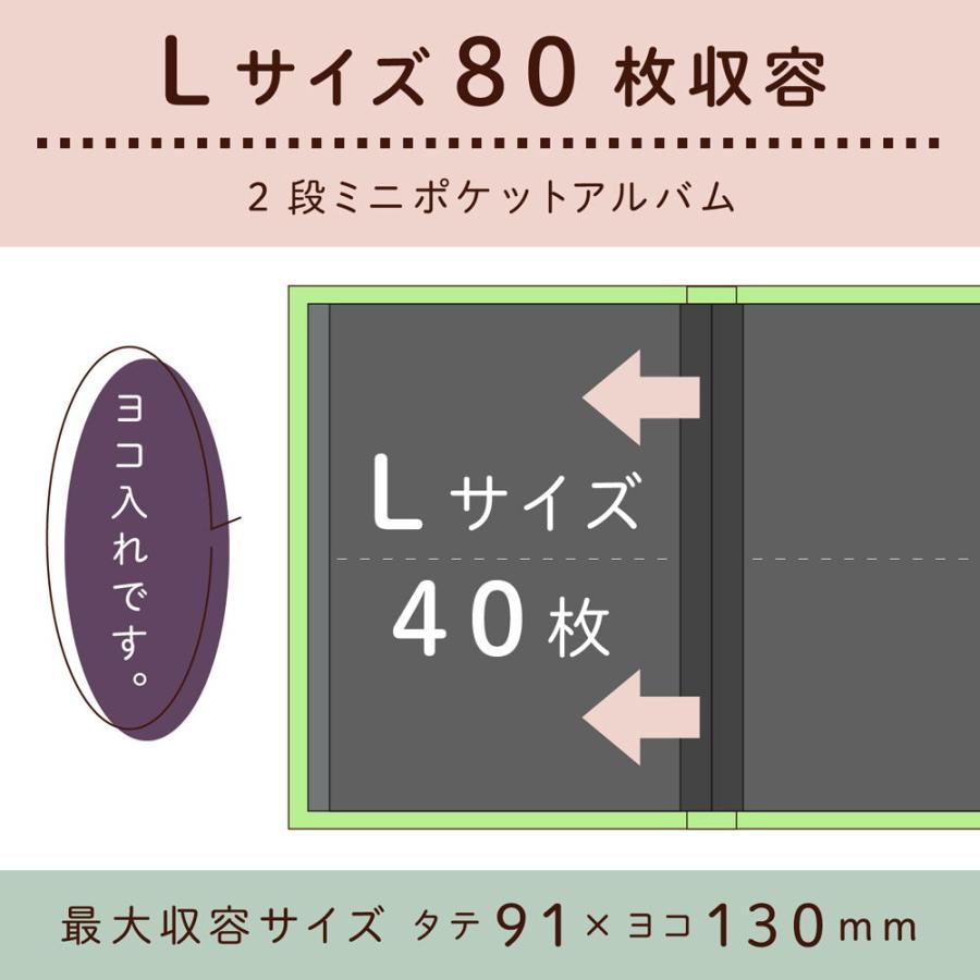 セキセイ レミニッセンス ミニポケットアルバム Lサイズ 80枚(レッド) HARPER HOUSE(ハーパーハウス) XP-80M-20 返品種別A｜joshin｜02