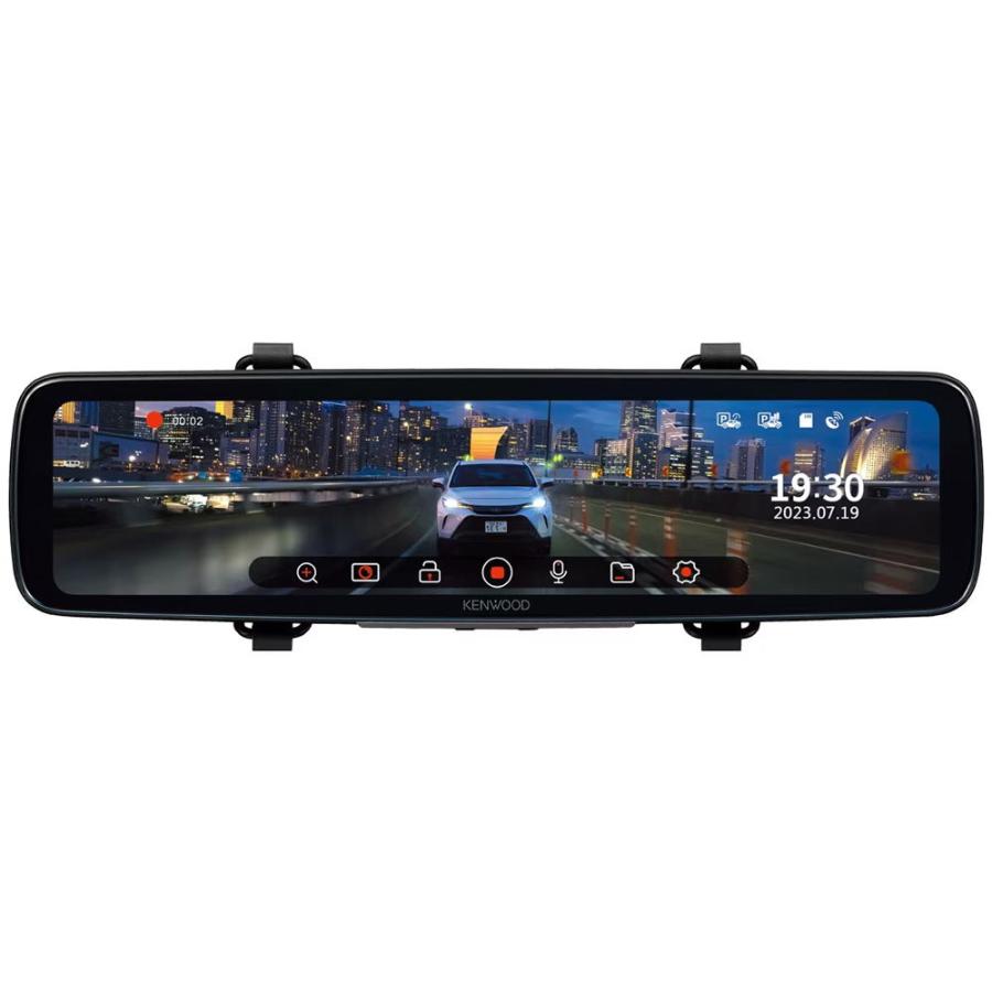 ケンウッド 12型IPS液晶搭載デジタルルームミラー型2カメラドライブレコーダー KENWOOD ミラレコ X Series DRV-EM4800 返品種別A｜joshin｜02