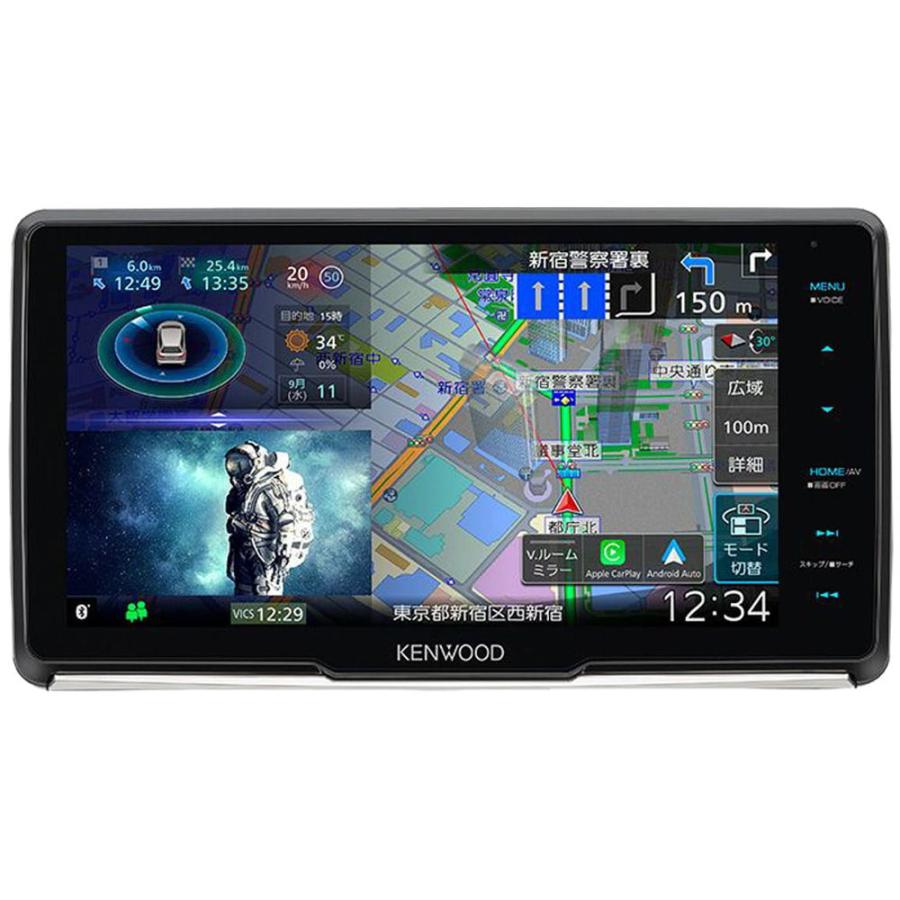 ケンウッド 9V型フローティングAVナビゲーション(Apple CarPlay/Android Auto対応/音声操作対応/地上デジタルTVチューナー内蔵)MDV-M911HDF 返品種別A の商品画像