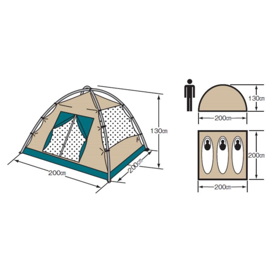 CAPTAIN STAG（キャプテンスタッグ） クレセント ドームテント (3人用