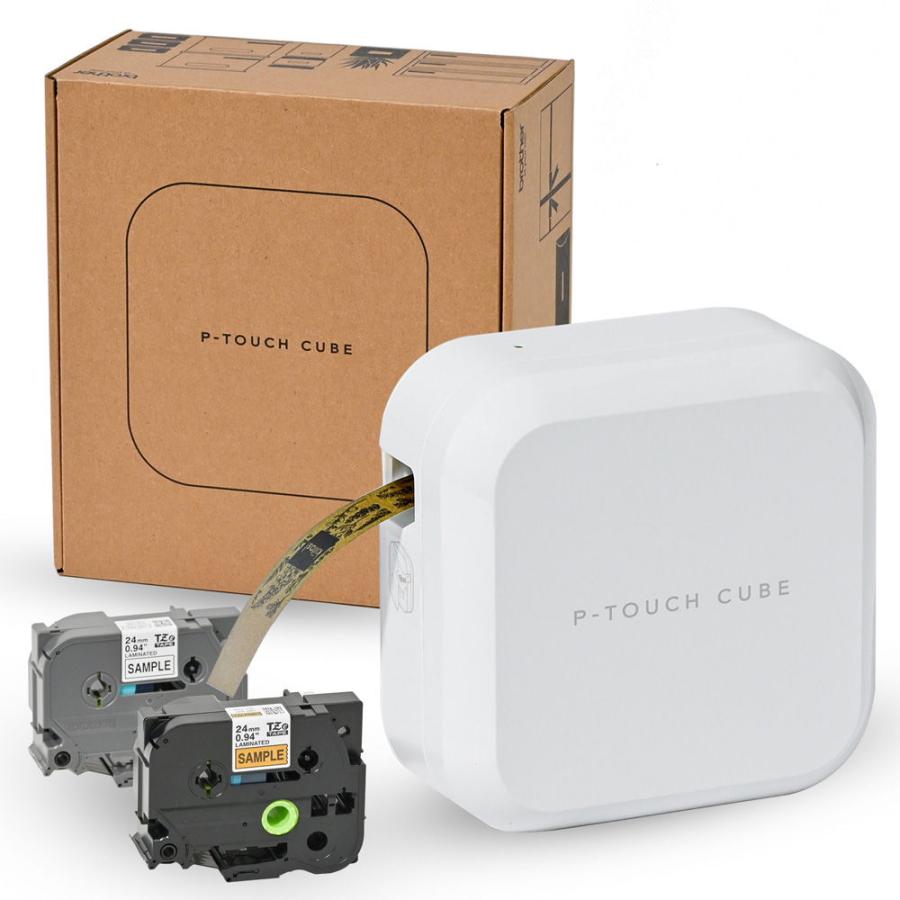 新品未使用P-Touch Cube PT-P710BT TZeテープ2個付き ブラザー工業 ブラザー スマホ接続専用ラベルライター［3.5〜24mm幅