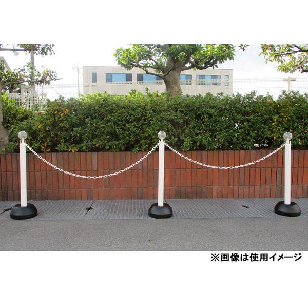 ミツギロン LEDソーラーライト付きチェーンスタンド(ホワイト 3本組 