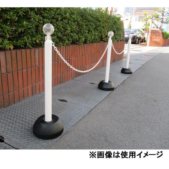 ミツギロン LEDソーラーライト付きチェーンスタンド(ホワイト 3本組 