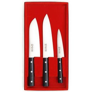 正広 マサヒロ 正広作 ステン丸柄 LLS 包丁3本セット 3本セット ギフト