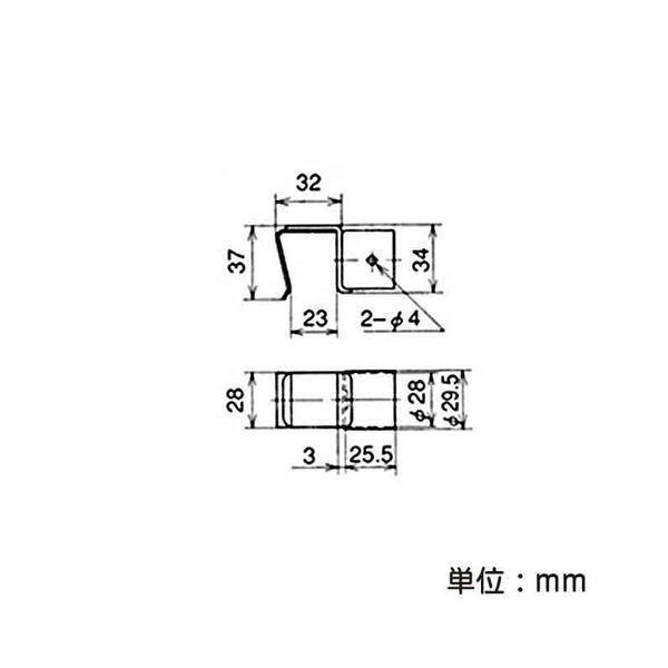ヤザキイレクター はめ込み金具A 1個入り (φ28mm用) イレクターパイプ EF-1250AS 返品種別A|joshin|02