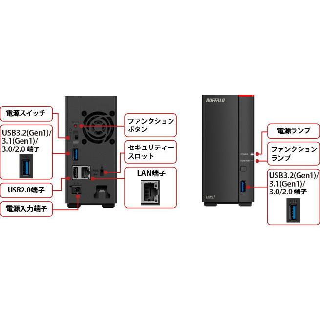 BUFFALO ネットワーク対応ハードディスク(NAS) 3TB LinkStation2.5GbE搭載 高速モデル LS710Dシリーズ LS710D0301 返品種別A｜joshin｜07