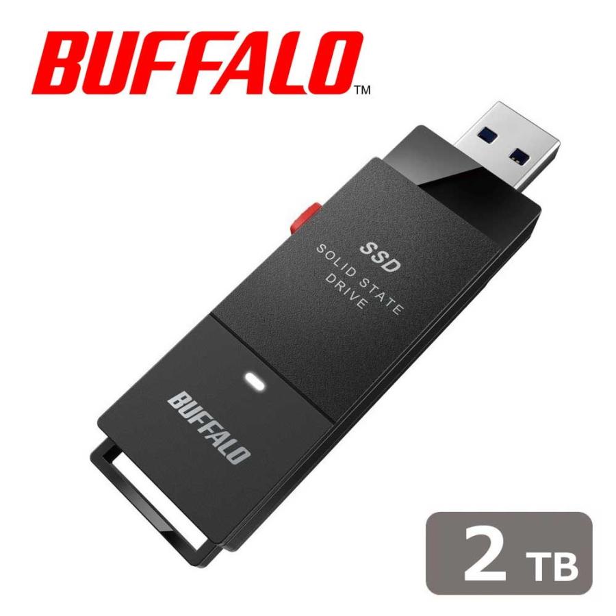 BUFFALO (バッファロー) USB 3.2(Gen 2)対応 外付けポータブルSSD 2TB 