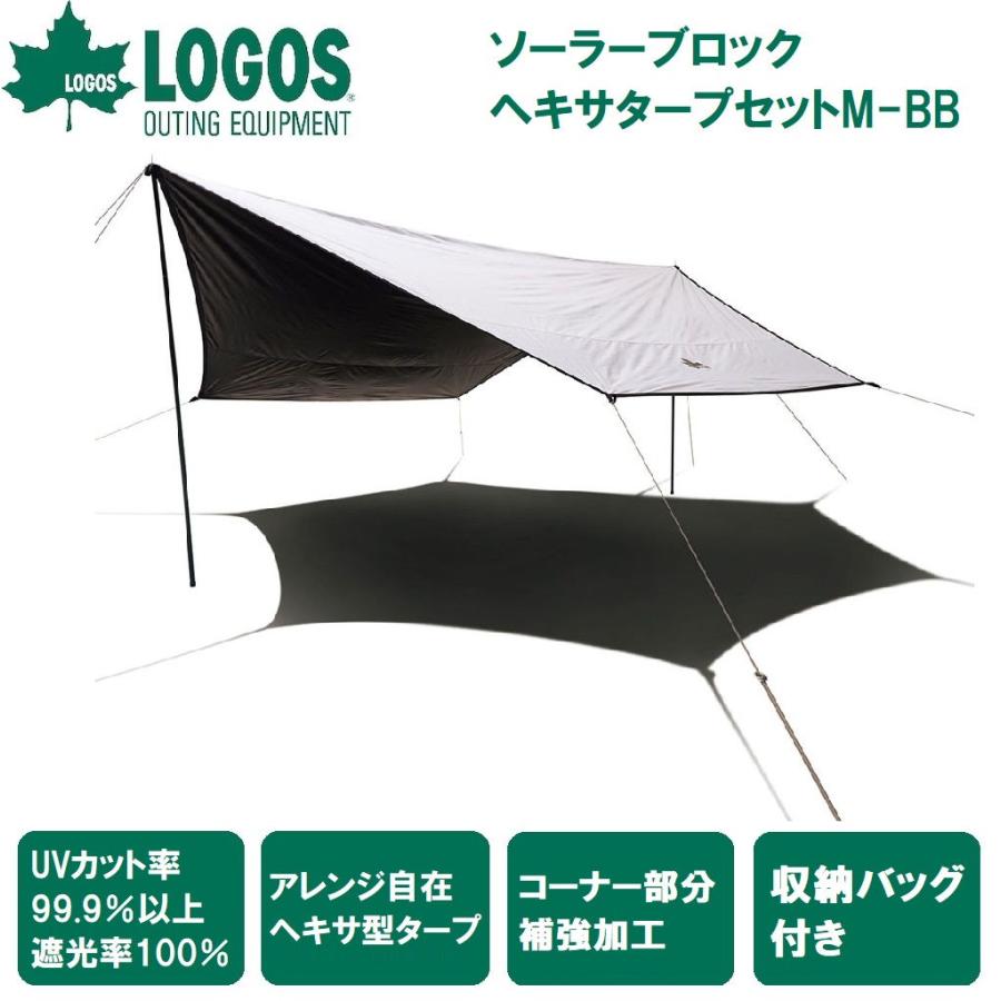 UVカット LOGOS（ロゴス） ソーラーブロック ウイングヘキサタープ 返品種別A