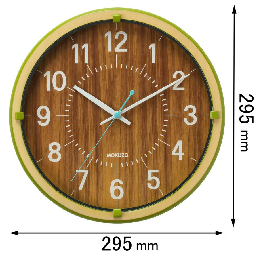 新品未使用　大型掛け時計　拡大鏡　非売品 LANDEX ランデックス 掛け時計MOKUZOグリーン YW9152GR 返品種別A