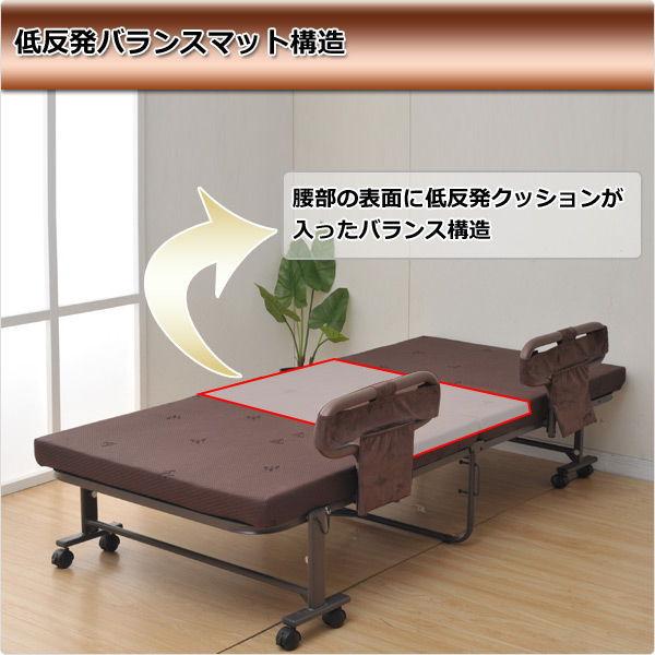 折りたたみベッド(シングル) ダークブラウン BAS-1S(DBR)RGT Amazon｜山善(YAMAZEN) 折りたたみベッド シングル 腰部低反発