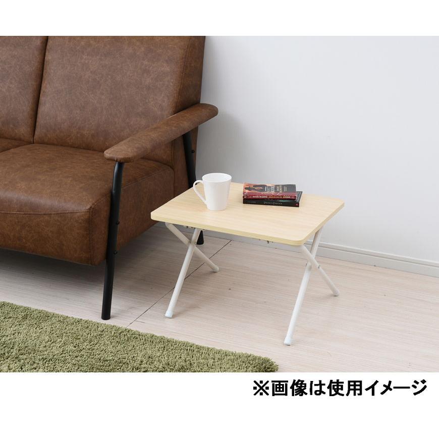 山善（YAMAZEN） 折りたたみミニテーブル ロータイプ (ウッド