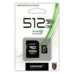 HIDISC microSDXCメモリーカード 512GB CLASS10 UHS-1