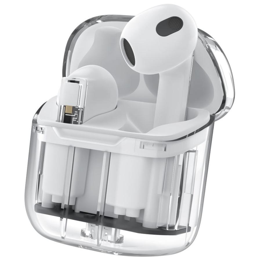 HIDISC ENCマイク搭載 完全ワイヤレスBluetoothイヤホン(スケルトン