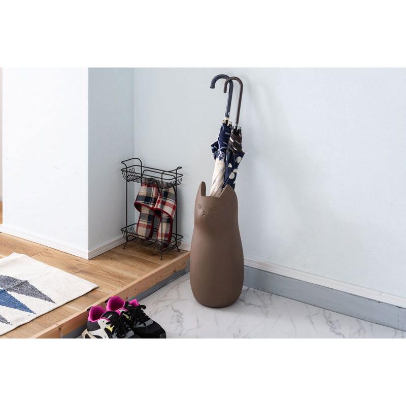 東谷 傘立て(ブラウン・幅21×奥行22×高さ45.5cm) CLY-12BR 返品種別A