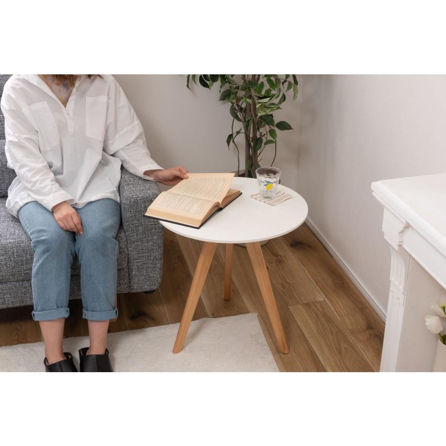 東谷 ラウンドサイドテーブル ホワイト TAP-005WH まとめ得 東谷