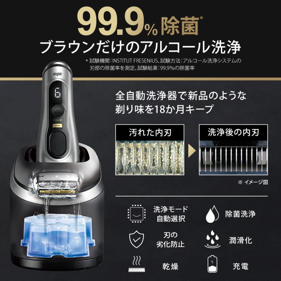 ブラウン メンズシェーバー［電気シェーバー］(4枚刃)(美顔器付)(自動洗浄器付) BRAUN Series9 Pro+(シリーズ9 Pro+)  9587CC 返品種別A｜joshin｜06