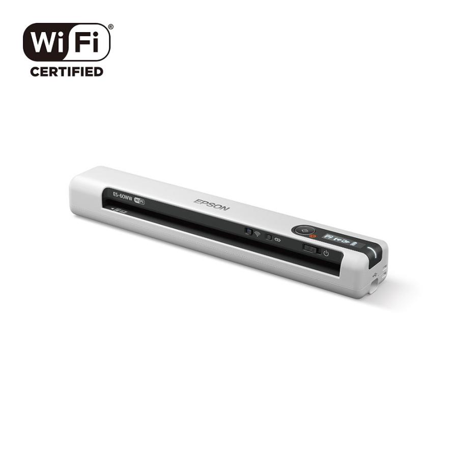 EPSON エプソン A4モバイルスキャナー ES-60WW ホワイトの商品画像（Yahoo!ショッピング）