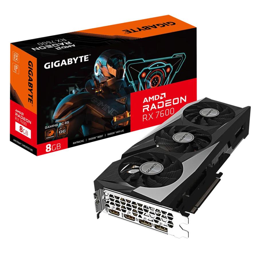 GIGABYTE｜ギガバイト GIGABYTE Radeon RX 7600 GAMING OC 8G /  PCI Express 4.0 グラフィックスボード GV-R76GAMING OC-8GD 返品種別B の商品画像
