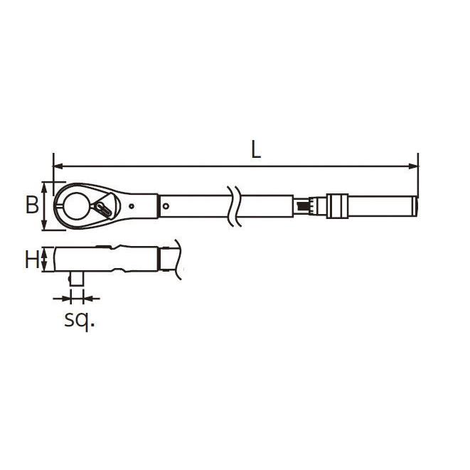 京都機械工具 9.5sq プレセット型トルクレンチ (5〜25N・m) KTC CMPC0253 返品種別B｜joshin｜04