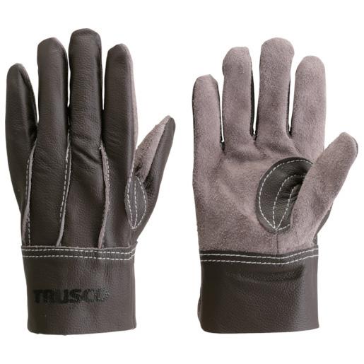 TRUSCO中山 トラスコ中山 牛本革製手袋 ブラウン M TRUSCO TKBR-M 返品