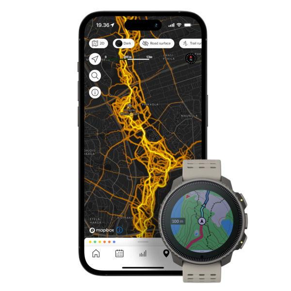 スント (国内正規品)SUUNTO VERTICAL TITANIUM SOLAR SAND スマートウォッチ(サンド) SS050860000 返品種別Bの画像