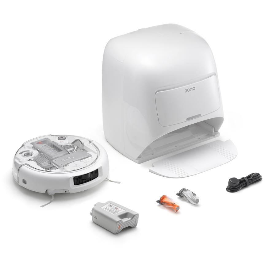 DJI ロボット掃除機 (スケルトン/ ホワイト) ROMO A CR810A 返品種別B | DJI