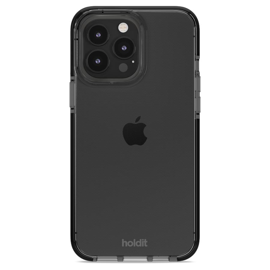 Holdit(ホールディット) iPhone15 Pro Max(6.7inch/ 3眼)用 Seethru 耐衝撃クリアケース(Black) 15968 返品種別A｜joshin｜02