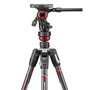 Manfrotto Befree live カーボンT三脚 ビデオ雲台キット Manfrotto 中古品manfrotto マンフロット 三脚 500MVB 510雲台付属