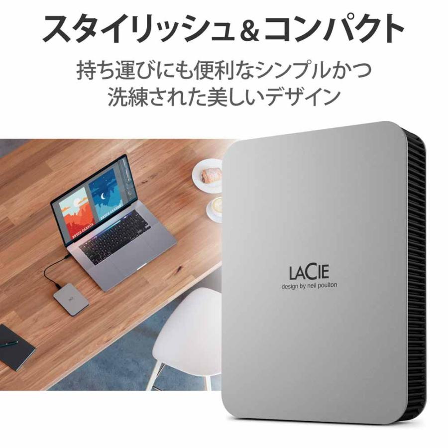 使用時間少 5TB LACIE 外付け ポータブルHDD Type-C LaCie 外付け HDD 5TB ポータブル Mobile Drive USB3.2 USB Type-C×1 3