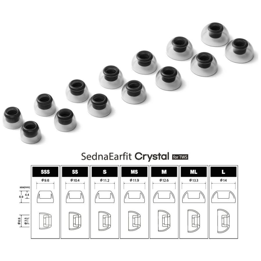 イヤーピースセット AZLA（アズラ） イヤーピース(SSSサイズ/ 2ペア)《SednaEarfit Crystal
