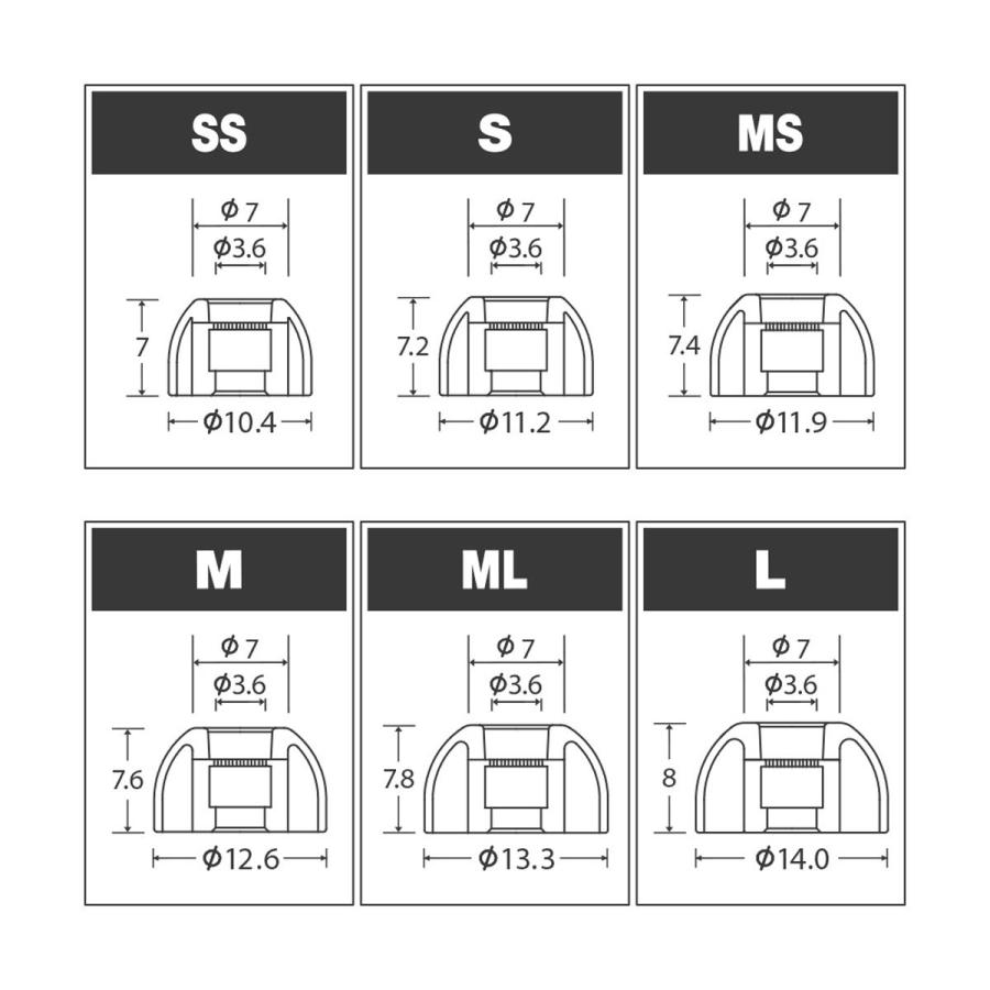 AZLA イヤーピースセット(M/ ML/ Lサイズ各1ペア)《SednaEarfit XELASTEC II》 AZLA SednaEarfit XELASTEC II AZLXELASTECIIST-SETL 返品種別A｜joshin｜02