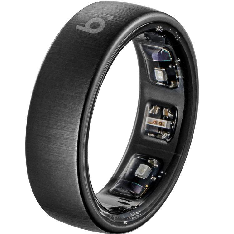 b.ring Pro スマートリング 健康管理 睡眠管理 チタン AI分析 Android iPhone対応 専用アプリ 最大7日間持続 IP68 5ATM 防水 歩数計 超軽量 ワイヤレス充電スタンド付き/ブラック US9号（日本基準18〜20号/内周60.0mm）の商品画像（Yahoo!ショッピング）