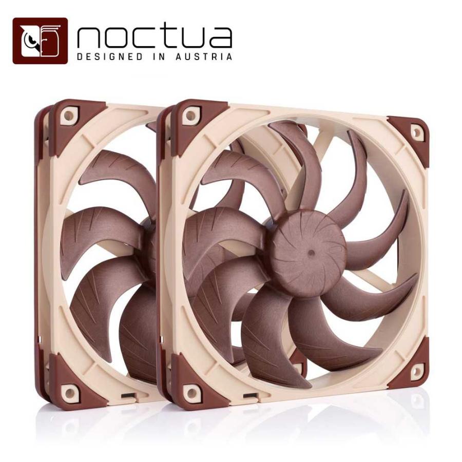 Noctua｜ノクチュア PCケースファン×2個セット [140mm / 1500RPM] スクエアフレーム (ブラウン) NF-A14X25G2PWMSX2-PP 返品種別B（Yahoo!・Joshin web）