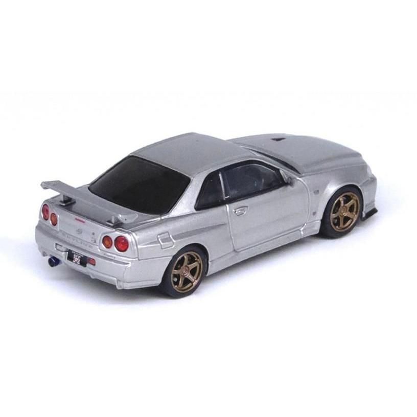 INNO MODELS 1/ 64 Nissan スカイライン GT-R (R34) V-Spec II シルバー(IN64-R34VS-SIL)ミニカー 返品種別B｜joshin｜02