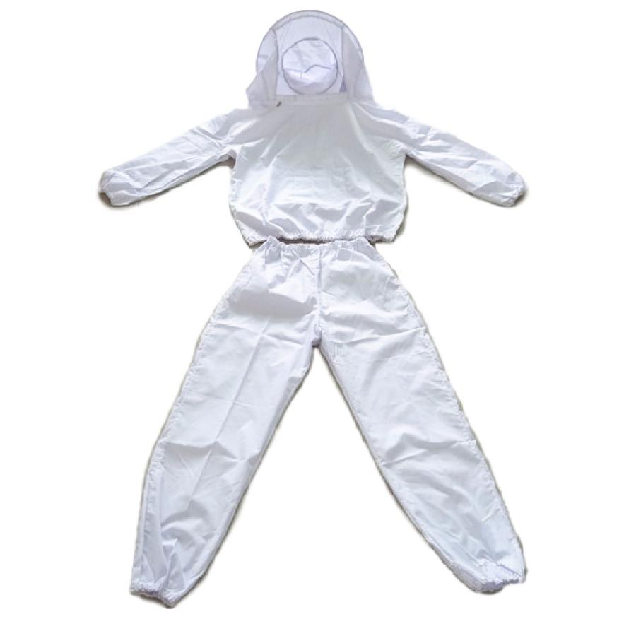 養蜂 防護服 上下 2点 セット 作業服 作業着 フェイスネット付 害虫 駆除 仕事 作業 業務用 蜂防護服 ミツバチ 養蜂着 （ホワイト / 迷彩） |  | 09