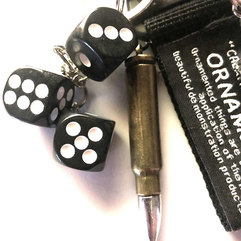 キーホルダー レトロ アメカジ ビンテージ 古着 ストリート ジャラジャラ ダイス スケボー 本革 巻き ステンレス カラビナ 送料無料 |  | 14